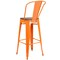 Flash Furniture Orange Metal Barstool with Back and Wood Seat, 30" High, PK4 4-CH-31320-30GB-OR-WD-GG - alternate 5